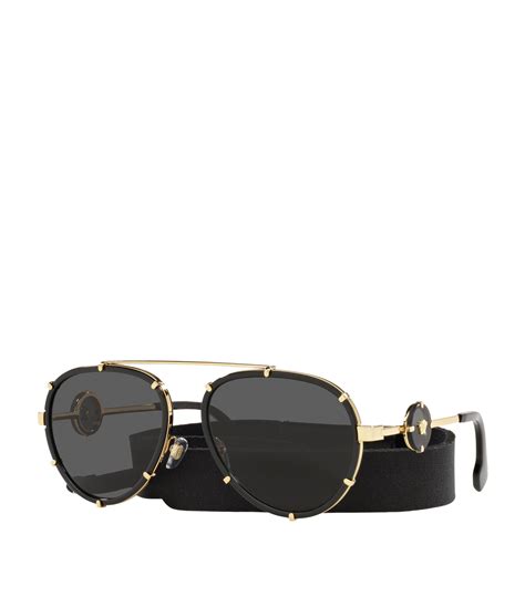 versace baroccomania pilot sunglasses|Vintage Icon Pilot Sunglasses Black .